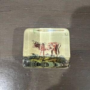 John Derian Company Paperweight Red Cow Illustration - Country Farmhouse Art